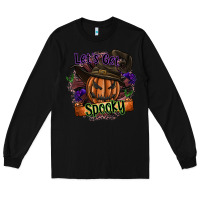 Black lets get spooky Long Sleeve Tee - SublimationCraftShop