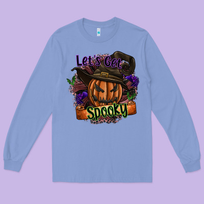 Lets Get Spooky Long Sleeve Tee Designed By Sublimationcraftshop