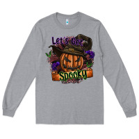 Heather Grey lets get spooky Long Sleeve Tee - SublimationCraftShop