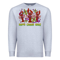 Heather Grey happy crawdi gras mardi gras carnival Premium Sweatshirt - Jasminsmagicworld