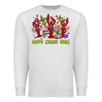 Oatmeal Heather happy crawdi gras mardi gras carnival Premium Sweatshirt - Jasminsmagicworld