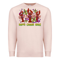 Pale Pink happy crawdi gras mardi gras carnival Premium Sweatshirt - Jasminsmagicworld