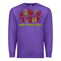 Purple happy crawdi gras mardi gras carnival Premium Sweatshirt - Jasminsmagicworld