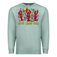Seafoam happy crawdi gras mardi gras carnival Premium Sweatshirt - Jasminsmagicworld
