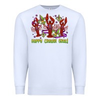 White happy crawdi gras mardi gras carnival Premium Sweatshirt - Jasminsmagicworld