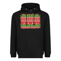 Black knitted christmas reindeer pine tree background Heavyweight Hoodie - Jasminsmagicworld