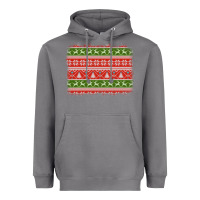 Storm knitted christmas reindeer pine tree background Heavyweight Hoodie - Jasminsmagicworld