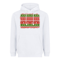 White knitted christmas reindeer pine tree background Heavyweight Hoodie - Jasminsmagicworld