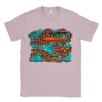 Lilac western serape leopard turquoise  background Classic Tee - Artiststas