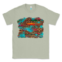 Matcha western serape leopard turquoise  background Classic Tee - Artiststas