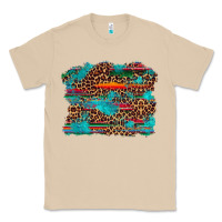 Mushroom western serape leopard turquoise  background Classic Tee - Artiststas