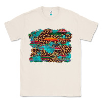 Natural western serape leopard turquoise  background Classic Tee - Artiststas