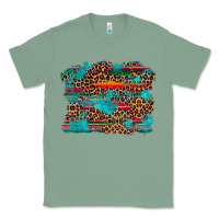 Sage western serape leopard turquoise  background Classic Tee - Artiststas