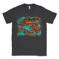 Smoke western serape leopard turquoise  background Classic Tee - Artiststas