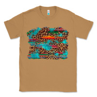 Toasted Coconut western serape leopard turquoise  background Classic Tee - Artiststas