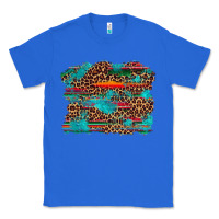 True Royal western serape leopard turquoise  background Classic Tee - Artiststas