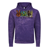 Cloud Purple Peace Love Malayan Sun Bear Vintage Hoodie - LillyAllenDesigns