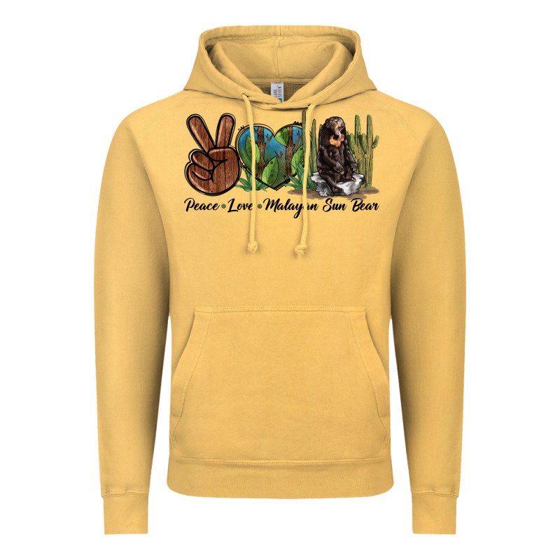 Peace Love Malayan Sun Bear Vintage Hoodie by LillyAllenDesigns | Teevron