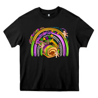 Black mardi gras rainbow Heavy Core Tee - OliviaCreatesArt