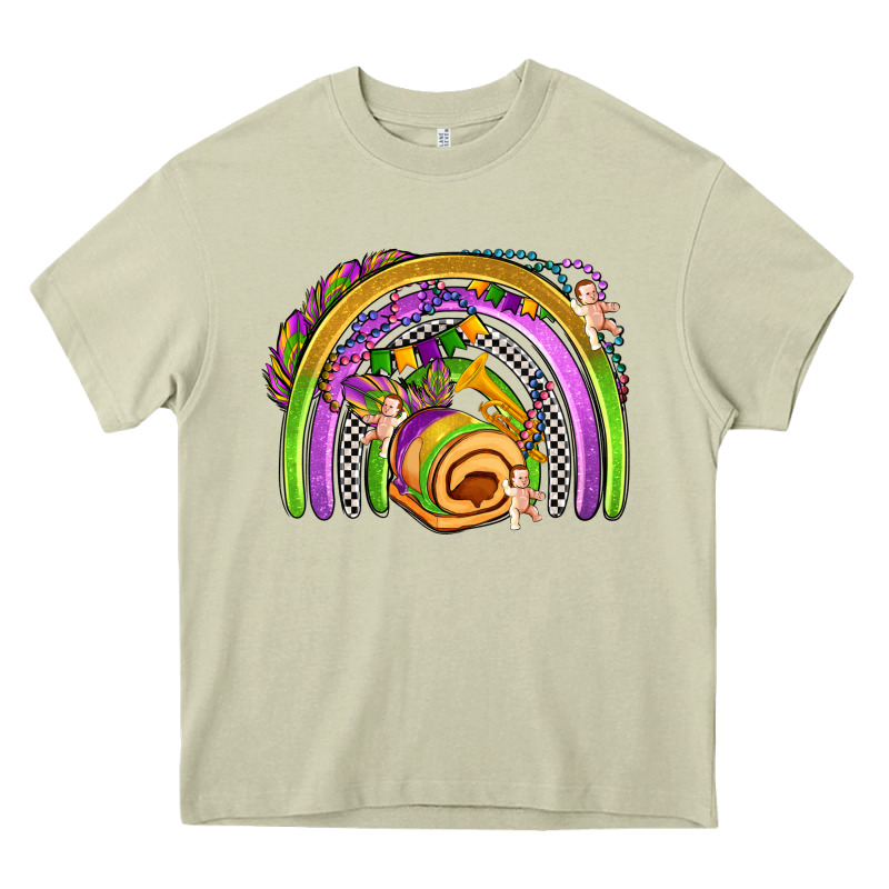 Mardi Gras Rainbow Heavy Core Tee by OliviaCreatesArt | Teevron
