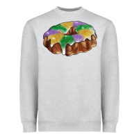 Heather Grey Mardi gras king cake Heavyweight Sweatshirt - RanaPortraitStore