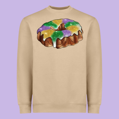Mardi Gras King Cake Heavyweight Sweatshirt Designed By Ranaportraitstore