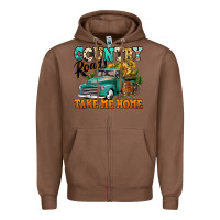 Chestnut country roads take me home vintage truck Zipper Hoodie - Jasminsmagicworld