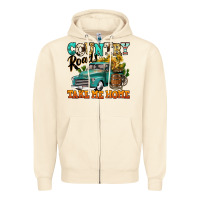 Sandshell country roads take me home vintage truck Zipper Hoodie - Jasminsmagicworld