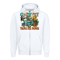 Country Roads Take Me Home Vintage Truck Zipper Hoodie | Teevron