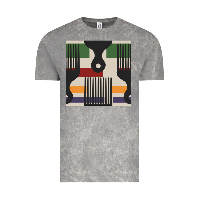 Afro Comb Seamless Pattern Vintage Tee by BundleAndBundleShop | Teevron