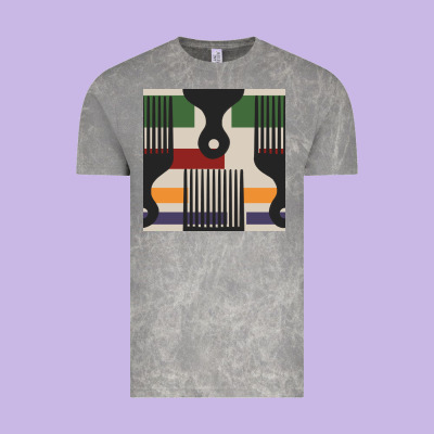 Afro Comb Seamless Pattern Vintage Tee Designed By Bundleandbundleshop