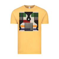Vintage Mustard afro comb seamless pattern Vintage Tee - BundleAndBundleShop