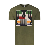Vintage Olive afro comb seamless pattern Vintage Tee - BundleAndBundleShop
