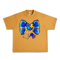 Peanut Butter Down Syndrome Ribbon Urban Heavy Tee - CowhideDigitalArt
