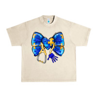 Sandshell Down Syndrome Ribbon Urban Heavy Tee - CowhideDigitalArt