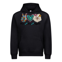 Black peace love pomeranian Urban Hoodie - RanaPortraitStore