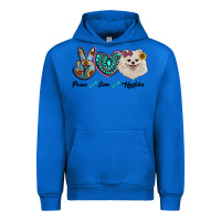 Cobalt peace love pomeranian Urban Hoodie - RanaPortraitStore