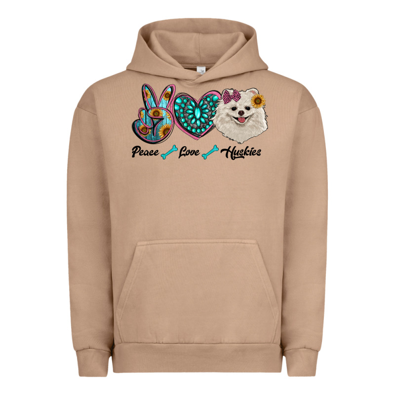 Peace Love Pomeranian Urban Hoodie by RanaPortraitStore | Teevron