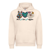 Sandshell peace love pomeranian Urban Hoodie - RanaPortraitStore