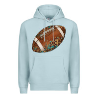 Blue Mist western football leopard turquoise pattern Premium Hoodie - Artiststas