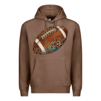 Chestnut western football leopard turquoise pattern Premium Hoodie - Artiststas