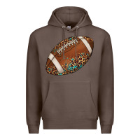 Coffee western football leopard turquoise pattern Premium Hoodie - Artiststas