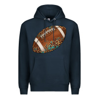 Navy western football leopard turquoise pattern Premium Hoodie - Artiststas