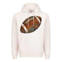 Pale Pink western football leopard turquoise pattern Premium Hoodie - Artiststas