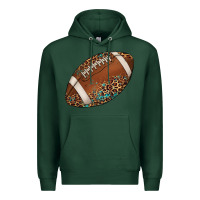 Sports Green western football leopard turquoise pattern Premium Hoodie - Artiststas