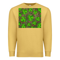 Antique Gold Saint Patricks Day Shamrock And Leopard Premium Sweatshirt - RanaPortraitStore