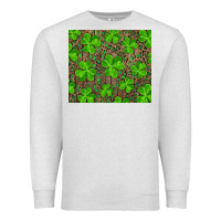 Oatmeal Heather Saint Patricks Day Shamrock And Leopard Premium Sweatshirt - RanaPortraitStore