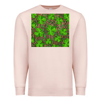 Pale Pink Saint Patricks Day Shamrock And Leopard Premium Sweatshirt - RanaPortraitStore