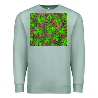 Seafoam Saint Patricks Day Shamrock And Leopard Premium Sweatshirt - RanaPortraitStore
