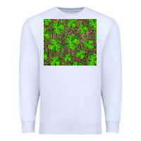White Saint Patricks Day Shamrock And Leopard Premium Sweatshirt - RanaPortraitStore